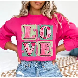 Pink Valentines Day Love shirt, Retro Valentine Shirt, XoXo Pink Shirt, Valentine Hearts, Valentine Coquette