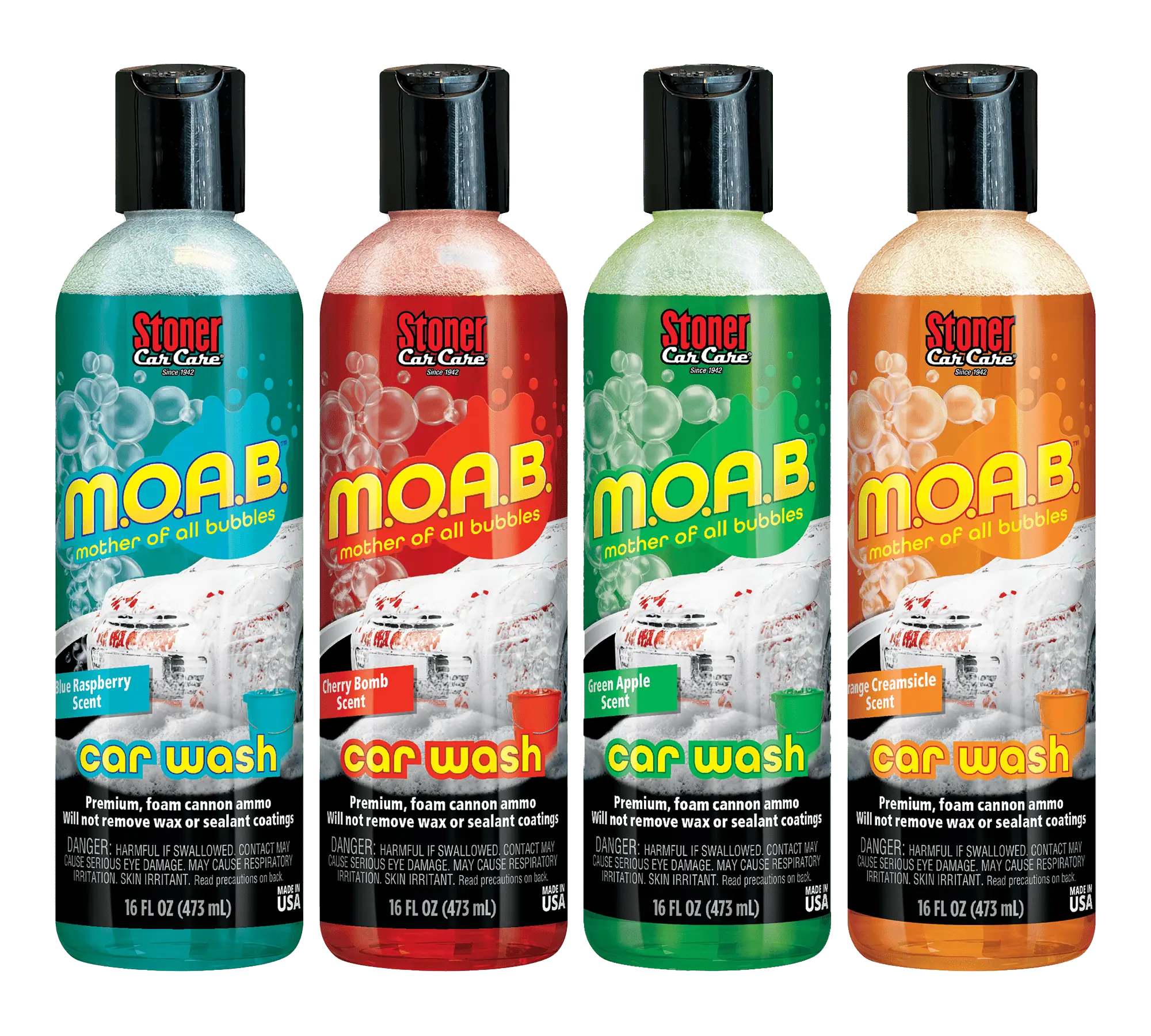 Stoner Car Care Mother of All Bubbles Car Wash Soap - High-Foaming, pH-Balanced formula with Polymers & Surfactants, Paint-Safe Dirt Removal, Minimizes Scratching, Ideal for Weekly Wash, Car Cleaning Agent, Car Detailing Products
