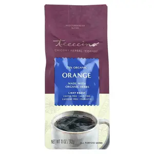 Teeccino Chicory Herbal Coffee, Orange, Light Roast, Caffeine Free, 11 oz (312 g)