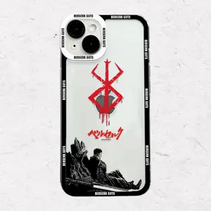 Japanese Anime Berserk Guts & Zodd Clear Soft Silicone Phone Case for iPhone 17 Air 16 15 14 13 12 11 Pro Max Plus