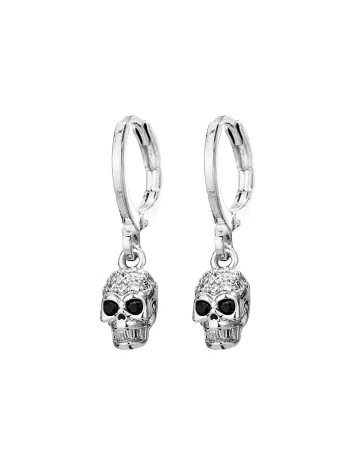 Halloween Rhinestone Skull Design Dangle Statement Versatile High Quality Dangly Earrings, Fashion Jewelry for Party, Daily Decor, Trendy All-match & Exquisite Jewelry for Birthday Gift, Witchy Jewelry, Earrings Dangling