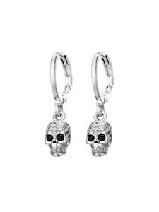 Halloween Rhinestone Skull Design Dangle Statement Versatile Earrings, Fashion Jewelry for Party, Daily Decor, Trendy All-match & Exquisite Jewelry for Birthday Gift