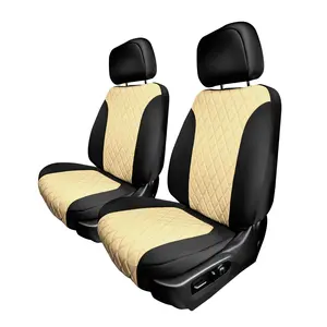 GMC Sierra 1500 2500HD 3500HD SLE Base  2019-2023 -  Front Set Seat Covers - Beige Ultraflex Neoprene