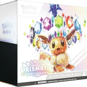 Pokémon TCG: Prismatic Evolutions Elite Trainer Box - Includes 9 Booster Packs, Eevee Promo Card, 65 Sleeves, 45 Energy Cards, and More Pokemon