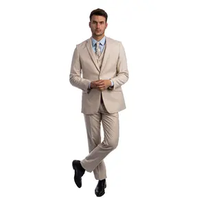 3 PC Tan Suit For Men Formal Suits For All Ocassions M231H-06