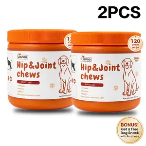 8-in-1 Chewable Multivitamin Bites for Dogs,LISPOO 3PCS/2PCS/1PC  120 Soft Chews, Immune Support Dog Supplement, Chicken Flavor Daily Health Treats for Puppies, Adult Dogs & All Breeds hair balls outdoorfun immunity boost
