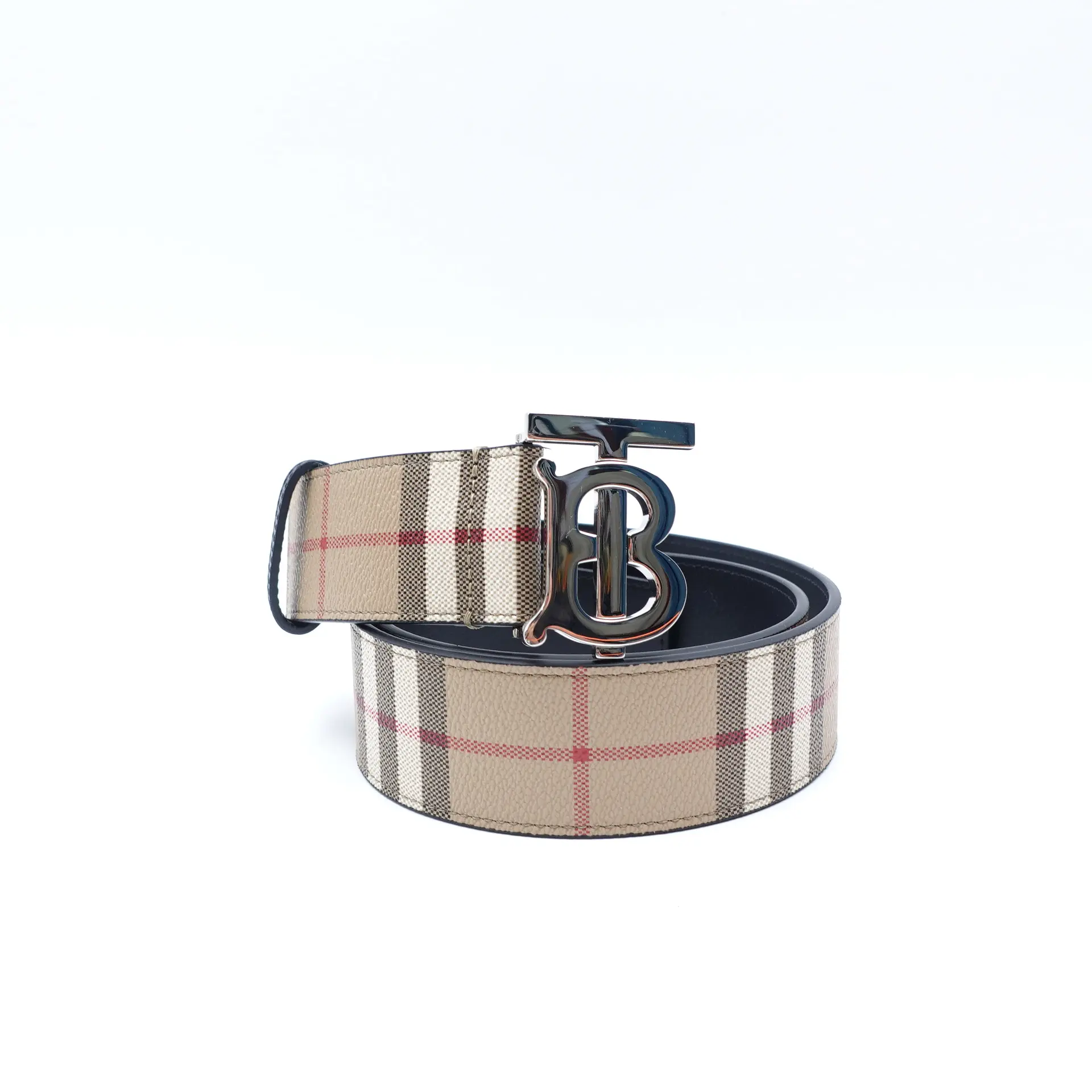 Pre-owned Burberry Brown Coated Canvas Belt T10384623