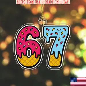 Gen Alpha Ornament 2025, Funny Acrylic Christmas Ornament, Viral Meme Tree Decor, Teen Humor Holiday Gift, Internet Trend Ornament