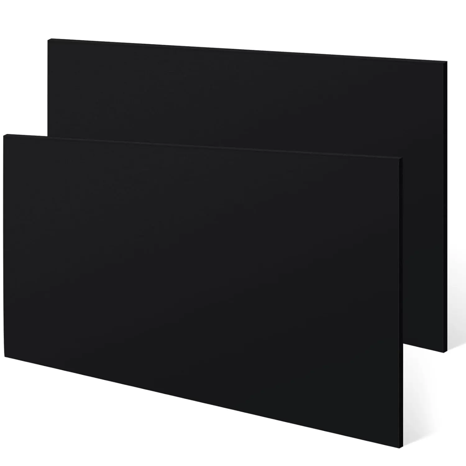 2-Piece Set 1/2 Inch Thick 16 Inch Length Black HDPE Plastic Sheet, Flexible High Density Polyethylene Board, Corrosion Resistant for DIY Projects, Machinery, Home Supplies Use