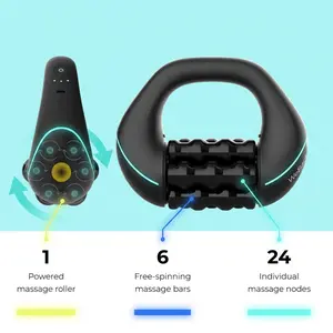 Electric rolling massager provides full-body relief for deep tissues and muscle recovery with 3-speed rotation.