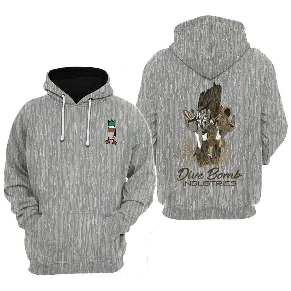 Dive Bomb Clothing Bomber Hoodie, AFW Mossy Oak Camo Hoodie, Hanting Shirt, Gift for Dad, Gift For him