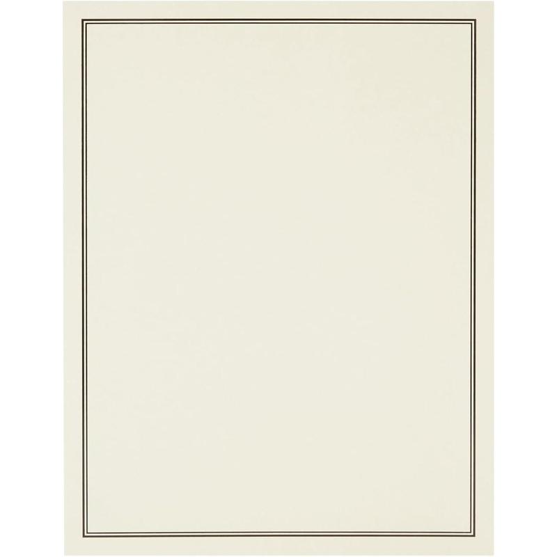 72 piece stationery set for writing letters with 48 ecru and black border paper sheets and 24 envelopes (8.5 x 11 in) Home Office