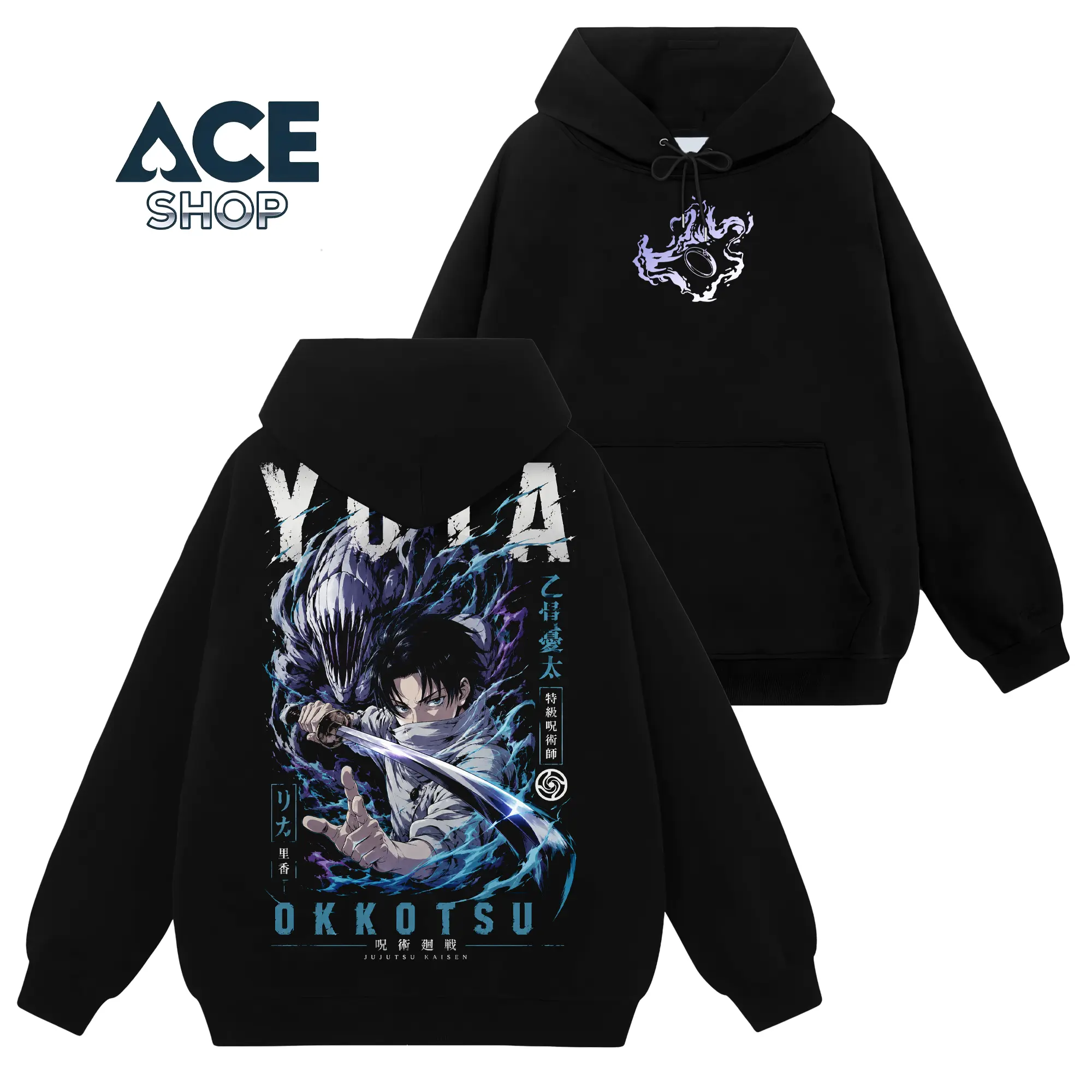 [Ace Shop] Okkotsu Yuta - Jujutsu Kaisen #387 Hoodie T-Shirt Sweatshirt Retro Vintage Unisex Graphic 90s Cotton, Gift For Wibu, Anime Manga Y2K Streetwear