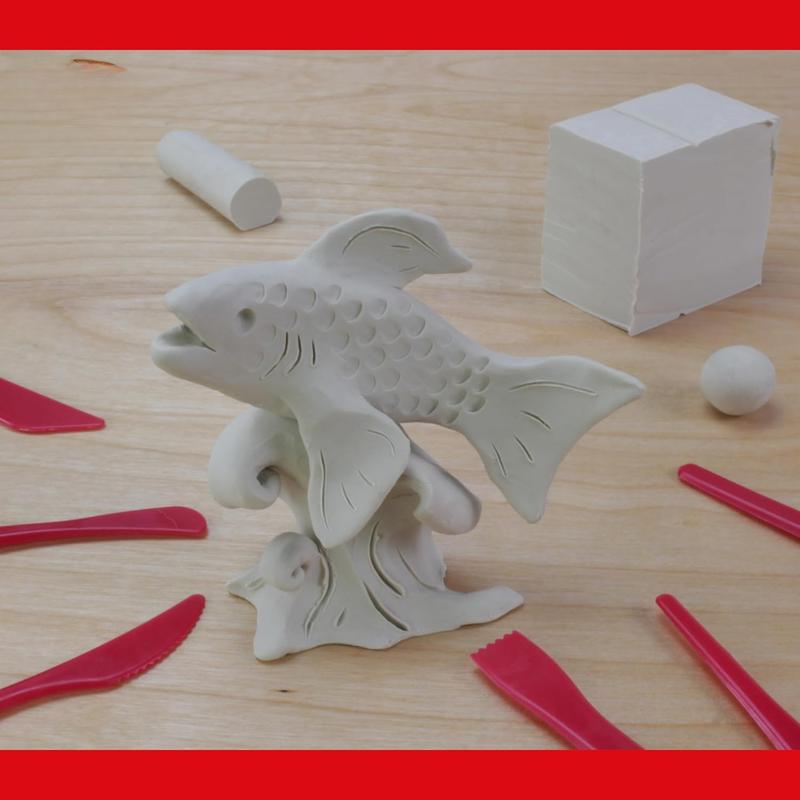 and Non-Drying Oil-Based Plasticine Modeling Clay, Cream, 2 Pounds, Sulfur-Free & ,  for , Beginners, and Artists,  for Arts and Crafts Projects