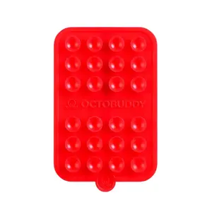 Octobuddy Silicone Suction Cup Phone Case Mount Magnet - Red