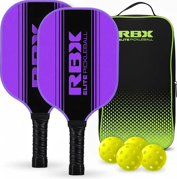 RBX Elite Pickleball Set: Includes 2 Rackets/2 Balls - 840482400819