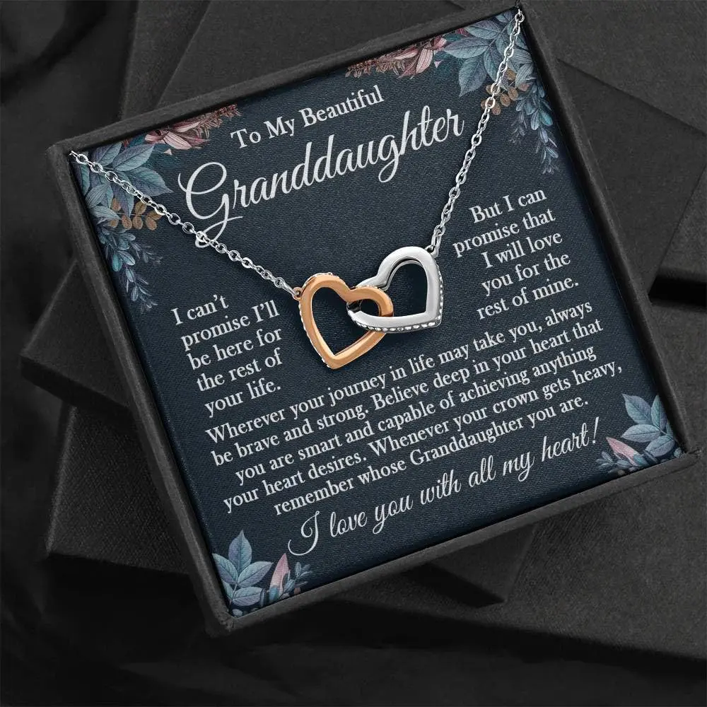 Granddaughter Necklace – Sentimental Jewelry Gift from Grandma & Grandpa, Elegant Pendant Keepsake with Heartfelt Message Card & Gift Box, Perfect Birthday Present or Christmas Gift Idea for Granddaughter, Meaningful Jewelry for Teen Girls & Women