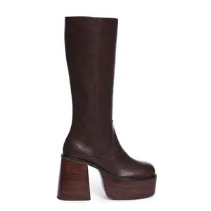 Vintage Soul Knee High Boots - Chocolate