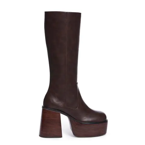 Vintage Soul Knee High Boots - Chocolate