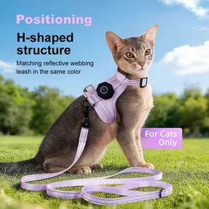 Adjustable Cat Harness Leash, Anti-Slip Pet Safety Strap, Ideal for Outdoor Walks, Durable Design for Cats & Dogs, Easy-To-Use Travel Gear, Kitten Harness and Leash Set