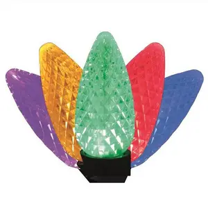 Celebrations 9086417 25 ft. Platinum LED C9 String Christmas Lights, Multi Color - 25 Count, Room, Decoration, Led Lighted, Outdoor Twinkle Lights
