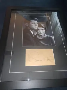 Framed 18x14 Photo Display - John F Kennedy (JFK) & Jackie Kennedy Onassis Signed Autographed, with Coa, for Room Decor
