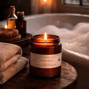 White Sage Aromatherapy Soy Wax Candle