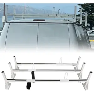 Universal 750LBS 3-Bar Ladder Roof Rack 68"-75" – Cargo Carrier for Ford E-Series, Chevy Express, GMC Savana with Rain Gutters, Kayak, Canoe, Lumber, Pipe-TK