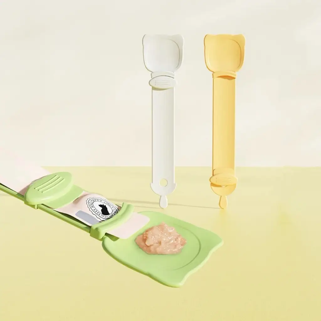 Cat Treat Feeder, Cat Mousse Squeezer, Pet Treat Spoon, Cat Claw Shaped Cat Mousse Spoon, Multifunctional Pet Spoons Cat Feeder