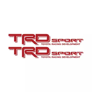 Trd Sport Decals For Toyota Tacoma Tundra Bedside Vinyl Sticker Pair Red