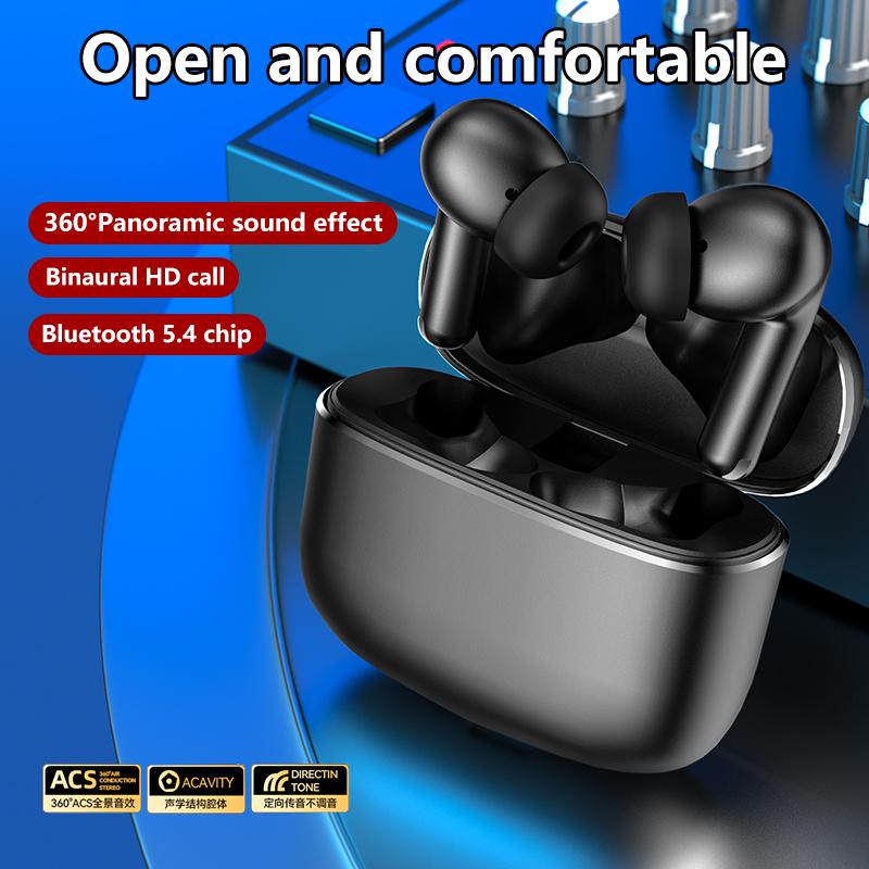 K550 Bluetooth 5.4 Earbarz with Alloy Case – 360° Panoramic Sound, HD Call, Noise Reduction, Long Battery, Waterproof Sports Earphone