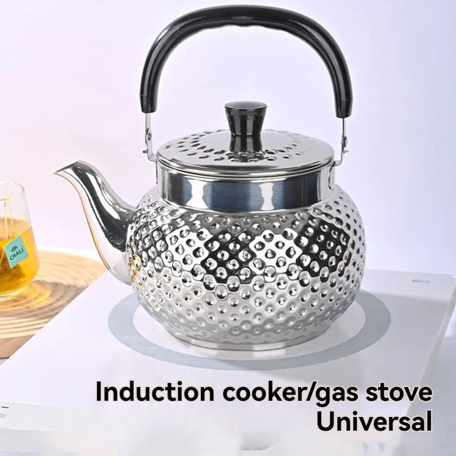 Stainless Steel Teapot for Home Use, Compatible with Induction, Gas Stove and Electric Cooker, Durable Tea Kettle for Everyday Brewing