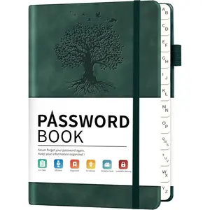 Password Book with Alphabetical Tabs, 4.5"x5.9"Small Pocket Password Keeper Book, 160 Pages/100GSM Hardcover Notebook, Password Organizer for Internet Website Address Login