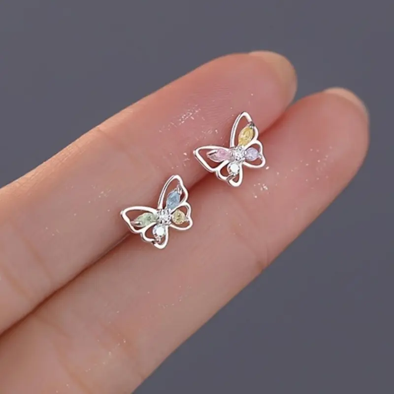 Butterfly Design Earrings, Stud Earring Jewelry, Cute Earrings, Fashionable Jewelry for Women & Girls, Trendy All-match & Exquisite Jewelry for Birthday Gift, High Quality Earrings