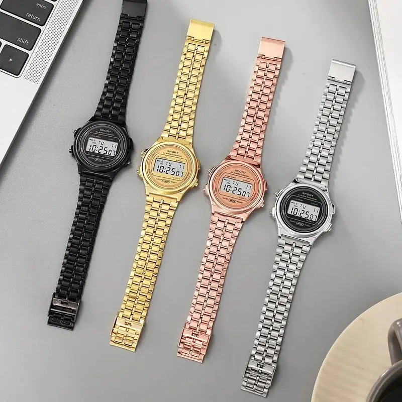 Women's Casual Digital Watch, a Modern Fashionable and Multifunctional Electronic Timepiece with a Silicone Strap and LED Display, Modern Fashionable Wristwatch, Multifunctional Watch, Trendy Wristwatch, Modern Casual Wristwatch, Glow For Visibility