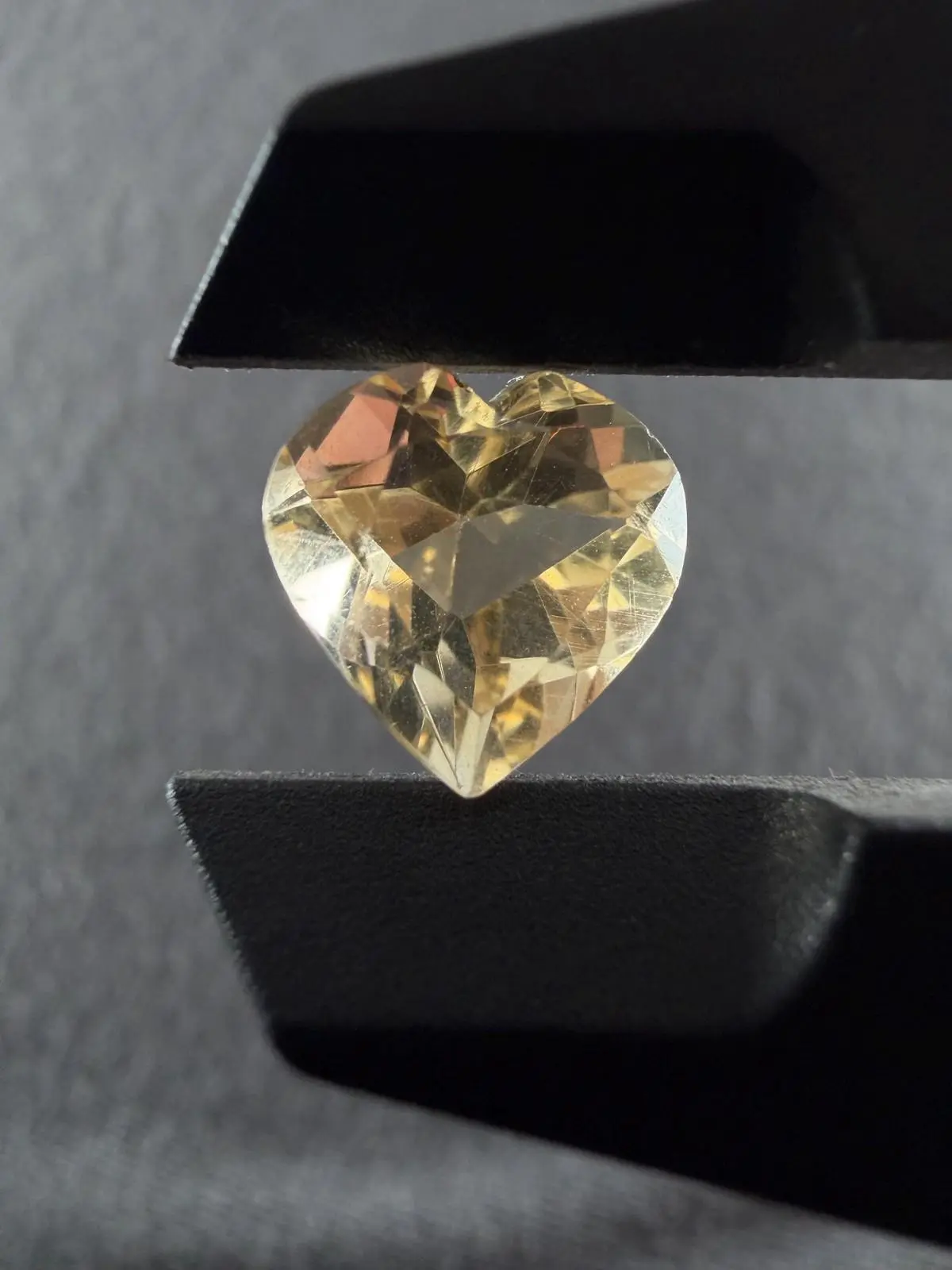 Believed Citrine 4 ct Yellow Heart Cut Loose Gemstone