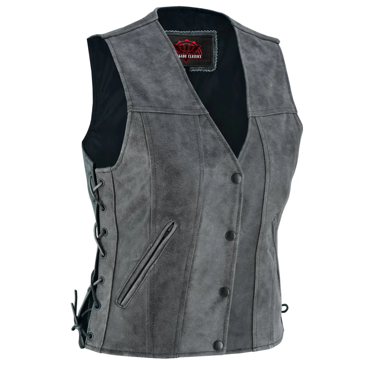 Women's Gray Single Back Panel Concealed Carry Vest