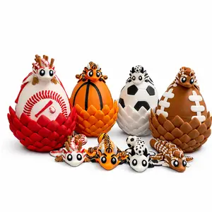 Dragon Egg Sports Desk Decor Football Baseball Basketball Soccer Fantasy Collectible Gift for Boys Kids Teens Men Sports Fans Unique Room Decor Gamer Desk Accessories Cool Gift for Birthday Christmas Father’s Day Easter
