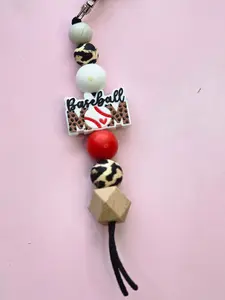 Baseball Mom Beaded Keychain