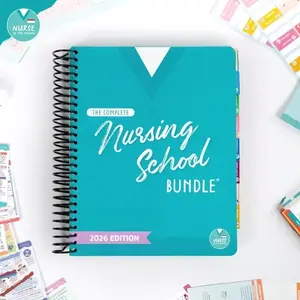 Nursing School Complete Study Bundle 2026 | Spiral Bound 350+ Pages NCLEX Prep, Med Surg, Pharm, Pediatrics, Fundamentals Guide
