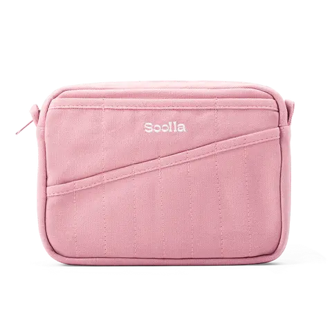 Soolla® Studio Pouch, Desert Rose – 20-Pocket A5 Stationery & Art Tool Organizer with YKK Zipper
