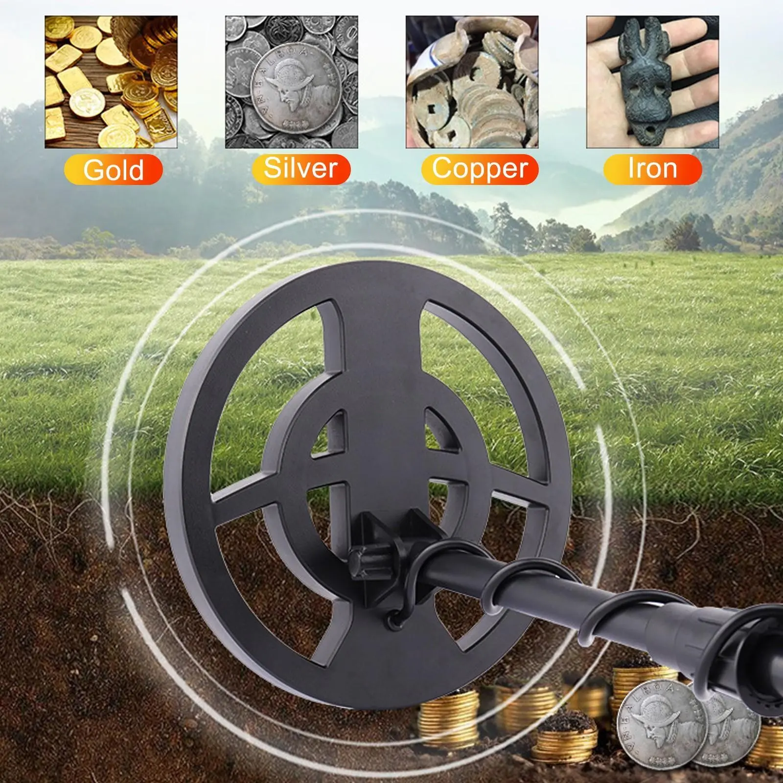 High-Sensitivity Lightweight Aluminum Handheld Metal Detector - Large LCD Display, Ergonomic Adjustable Arm Support, Waterproof Coil, Tone Metal ID, Treasure Hunting Tool, Wet Surfaces Compatible, Gold Prospecting Equipment, Father's Day Gift