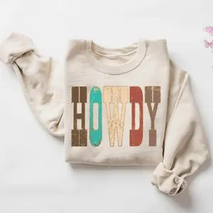 Howdy Western Sweatshirt, Yee Haw Cowgirl Sweater, Country Cowboy Shirt, Southern Howdy Graphic Tee, Rodeo Outfit Gift for Her, Western