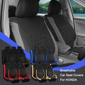 Full Set Car Seat Covers, 100% Breathable Airbag Compatible Car Seat Protectors, Universal Fit Auto Accessories for Honda CR-V CRV 5-Seats