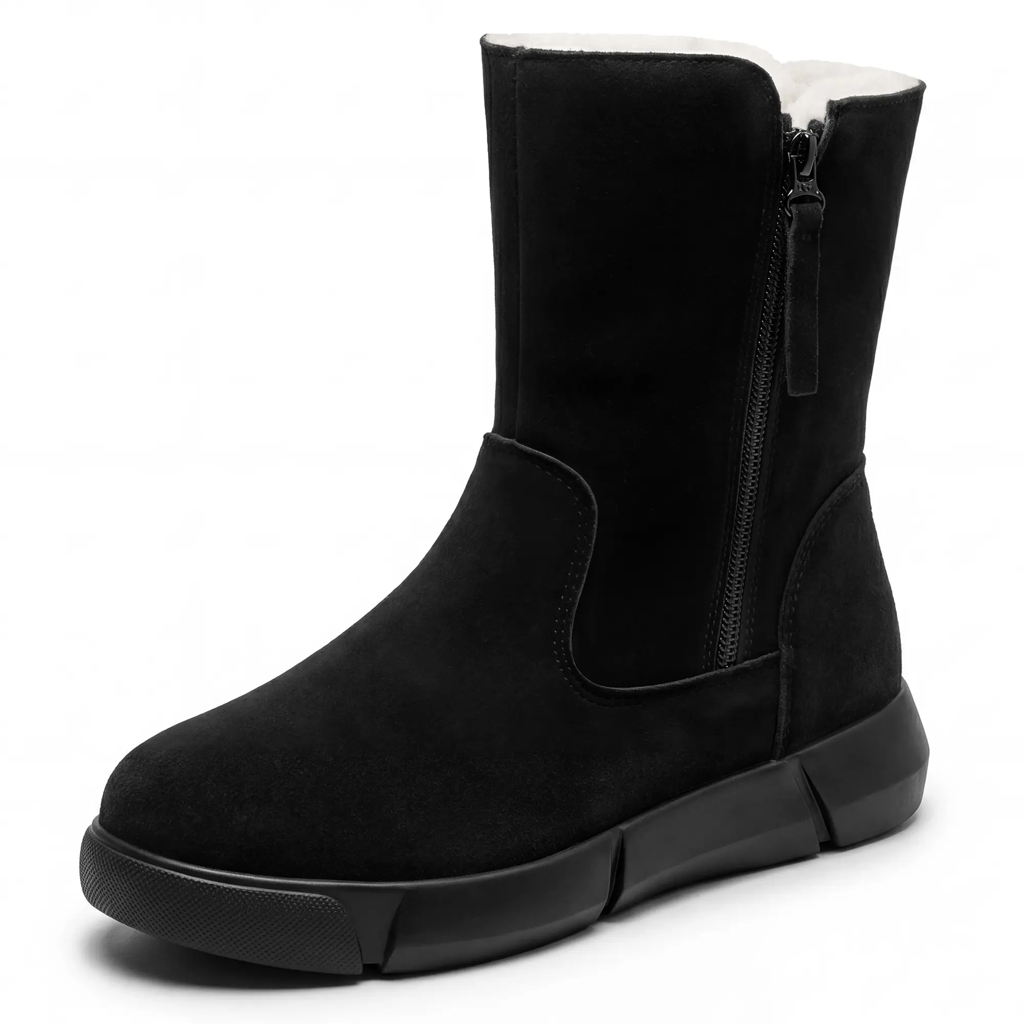 BLISSFUL STEP Women's Lightweight Comfortable Side Zipper Warm Snow Walking Boots