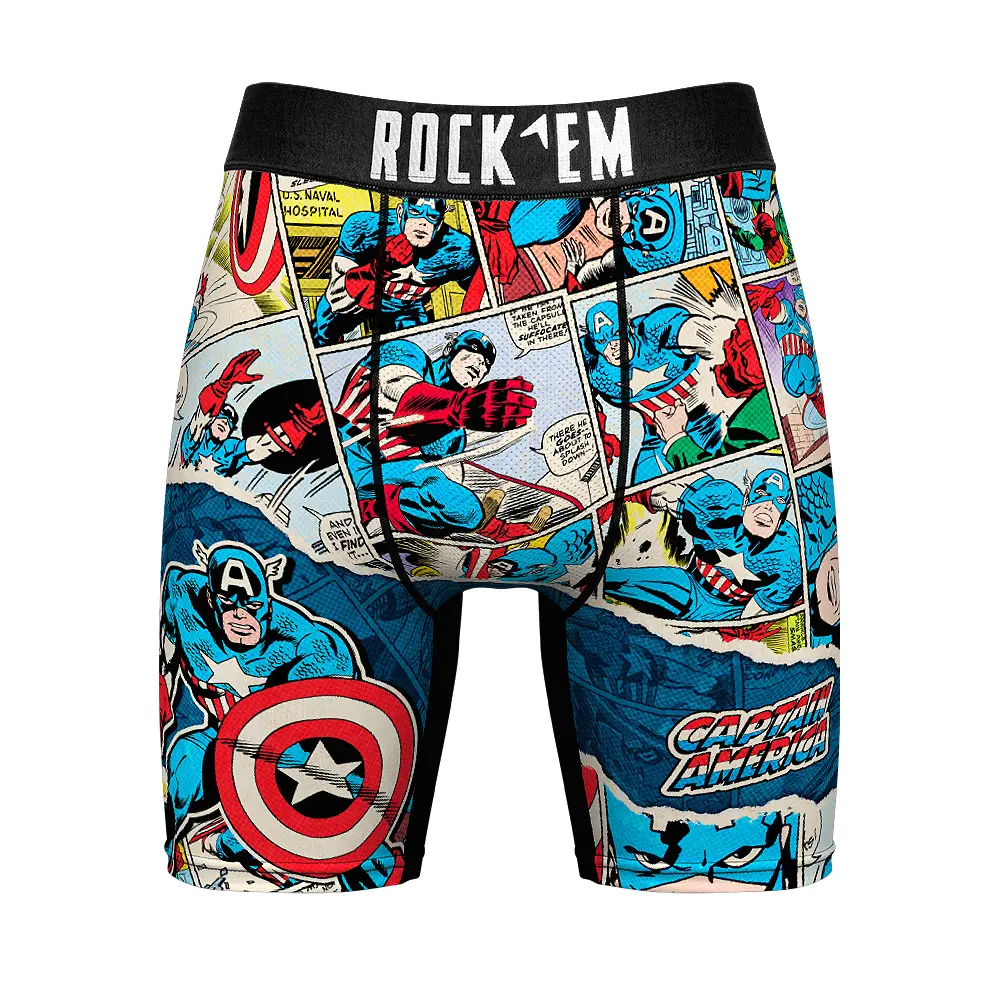 Rock 'Em Boxer Briefs - Marvel Captain America Off Panel
