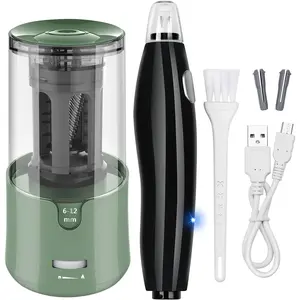 Electric Pencil Sharpener for Colored Pencils, Auto Stop, Super  & ,  Electric Eraser Kit,140 Eraser Refills, Rechargeable Electric Erasers for Drafting, Drawing, Crafts, Arts