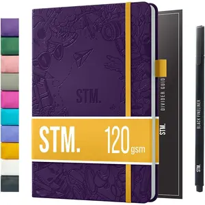 Dotted Journal Dot Grid Notebook | A5 Daily Journaling Notebooks for Personal Writing, Work, Women | 120gsm Thick Paper, Hard cover, Lay Flat Binding | 5x7 Journals Cuaderno Libretas de apuntes