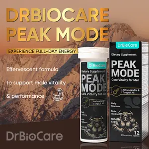 DrBioCare PEAK MODE –Men’s Energy, Strength & Daily Wellness Formula -Effervescent Tablets with Maca & Ashwagandha for Everyday Energy