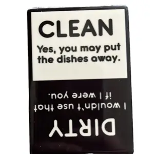 Black and White Dishwasher Magnet - Perfect for Kitchen Decor